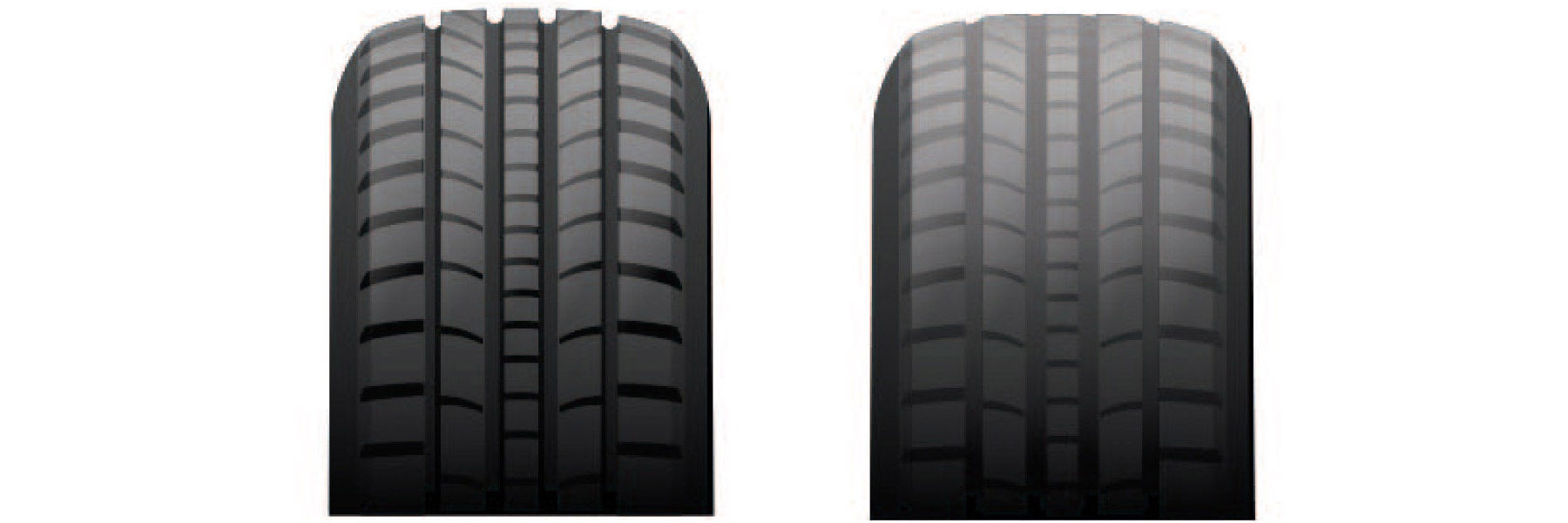 Tire tread depth comparison at Crain Kia of Fayetteville in Fayetteville AR