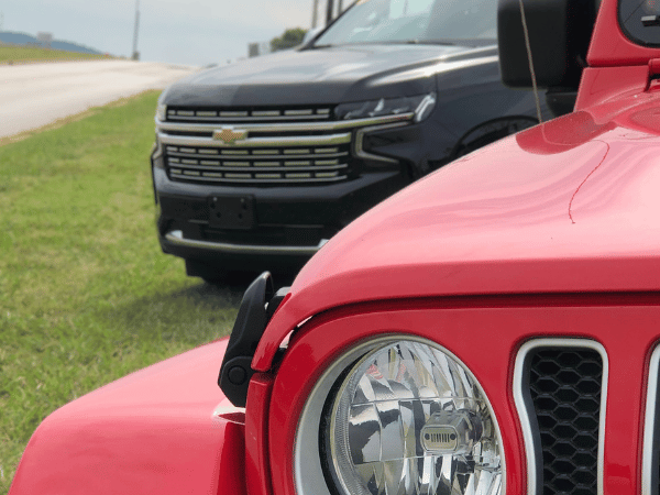 Used Jeep and Chevy vehicles at Crain Kia of Fayetteville's car lot