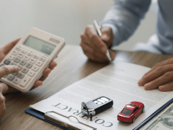 Car Financing at a desk