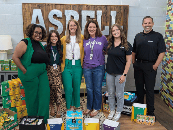 Crain staff with teachers at Asbell Elementary