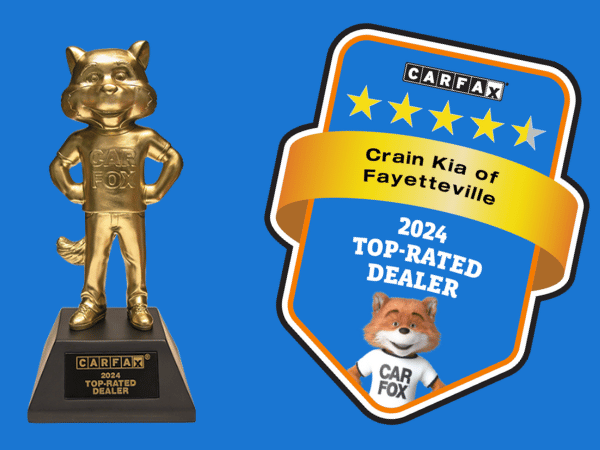 CarFax Top-Rated Award at Crain Kia of Fayetteville