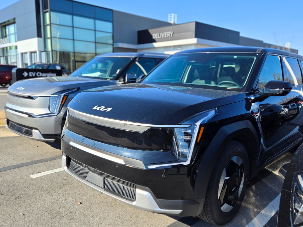 Black and Silver EV9s in Fayetteville, AR