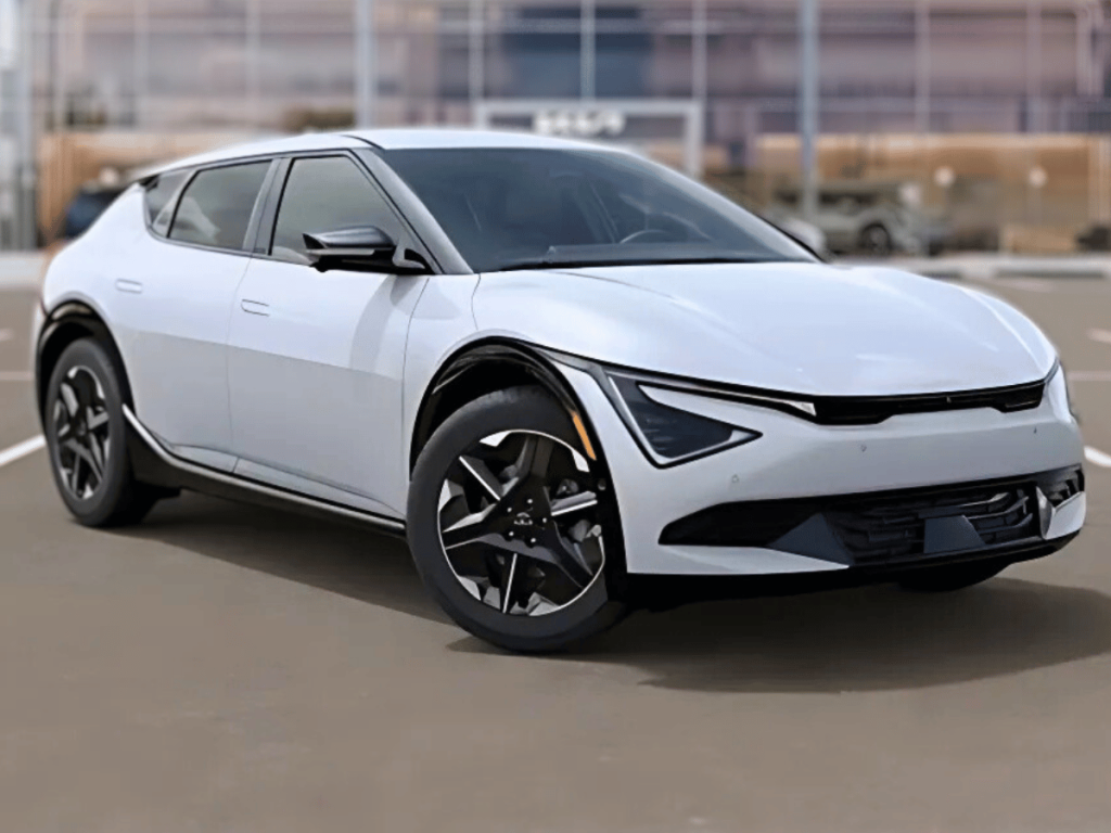 White EV6 Front at Crain Kia of Fayetteville