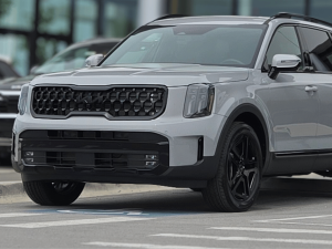 Light Gray 2025 Kia Telluride at Crain Kia of Fayetteville's Car Lot - Your Local Northwest Arkansas Kia Dealer