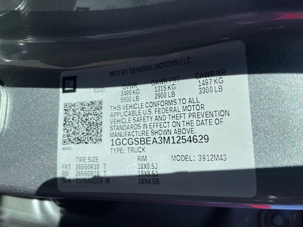 2021 Chevrolet Colorado Work Truck