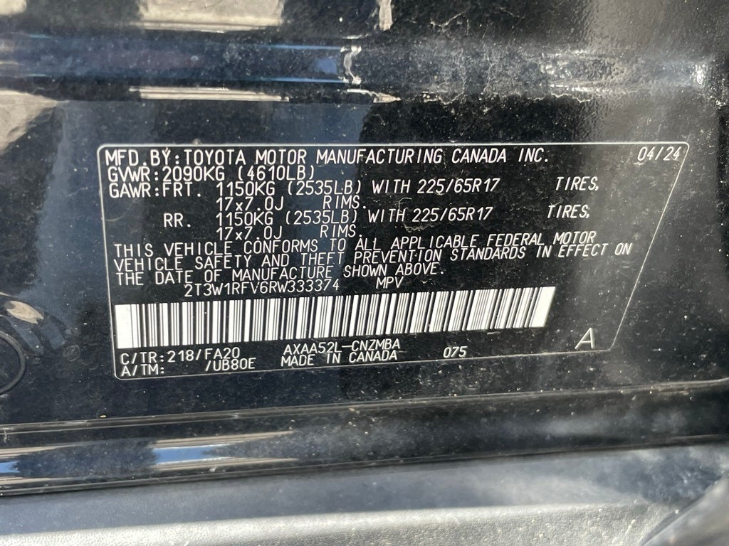 2024 Toyota RAV4 XLE - BLIND SPOT MONITOR / 7 INCH DISPLAY