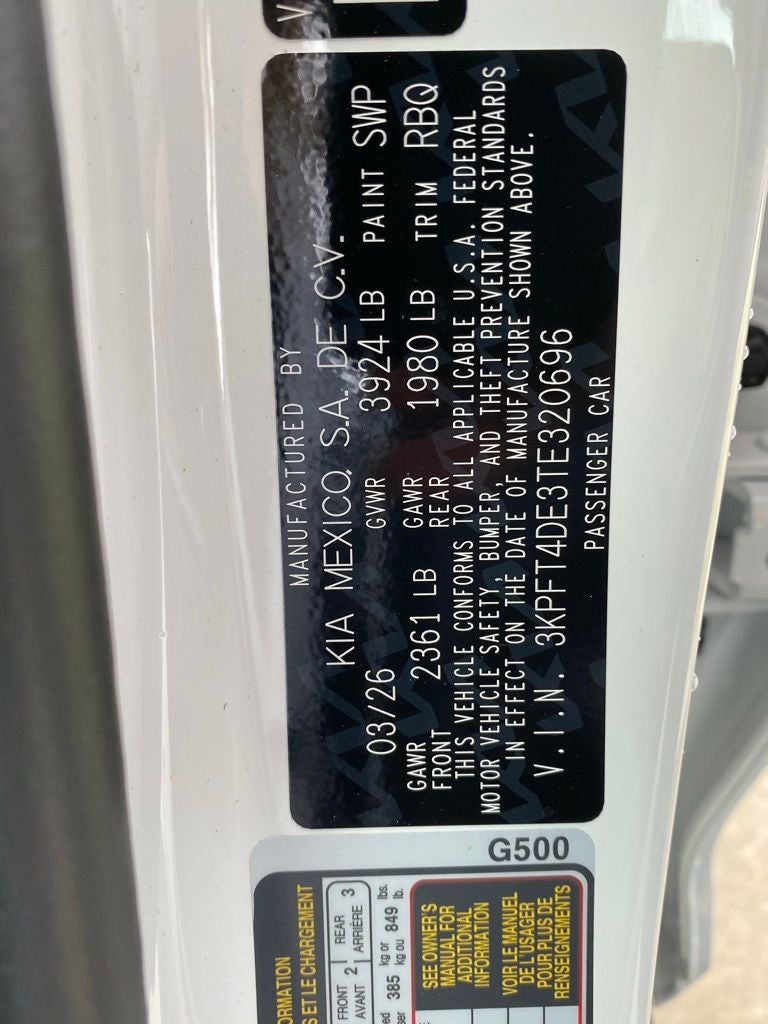 2026 Kia K4 LXS