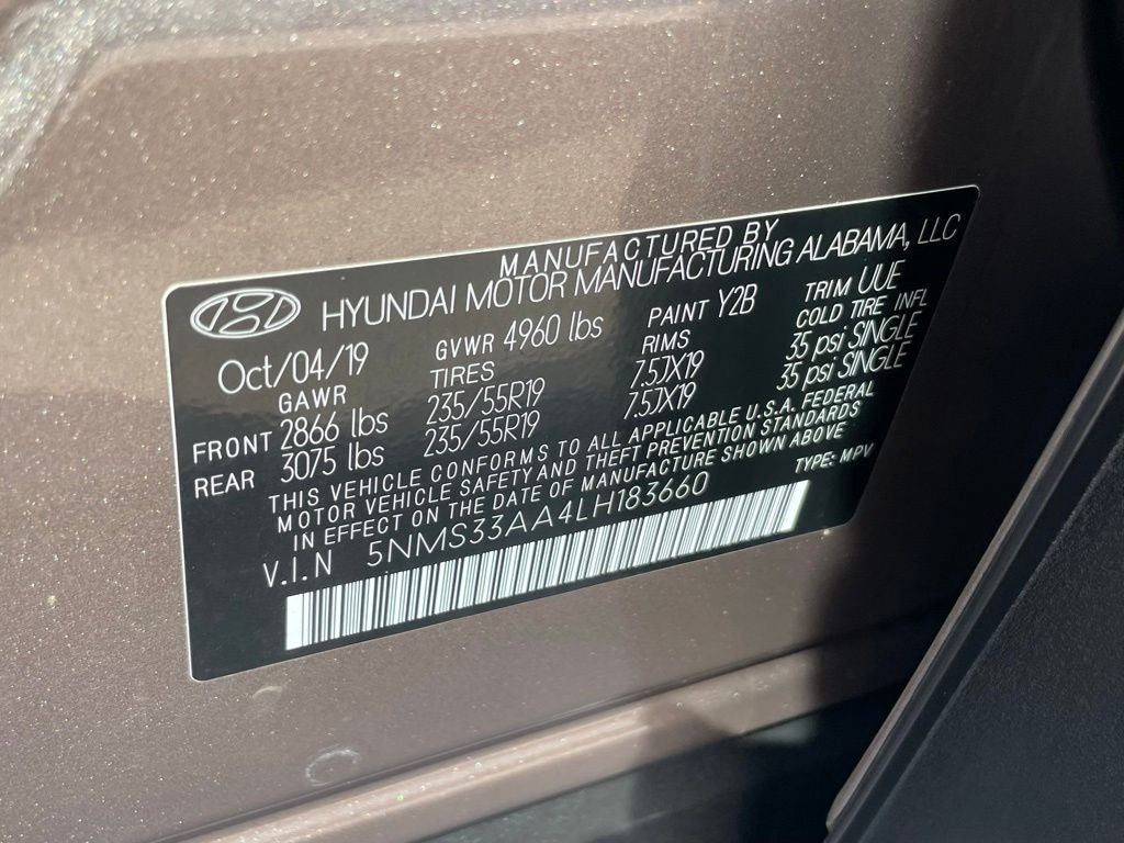 2020 Hyundai Santa Fe SEL - APPLE CARPLAY / 2.0 TURBO