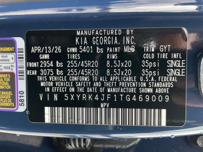 2026 Kia Sorento SX
