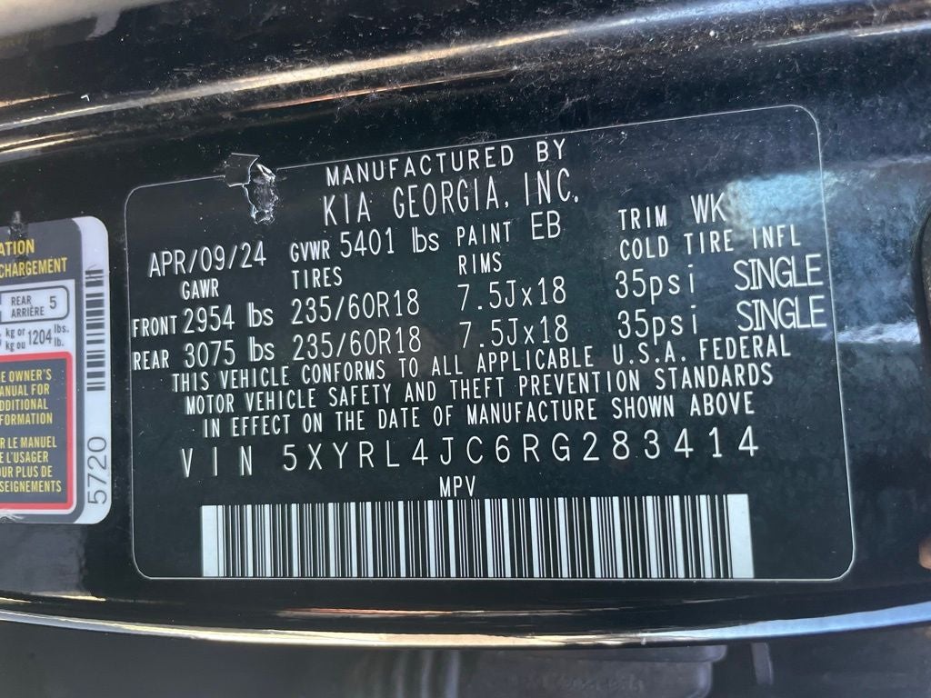 2024 Kia Sorento S - KIA CERTIFIED / SMART CRUISE CONTROL