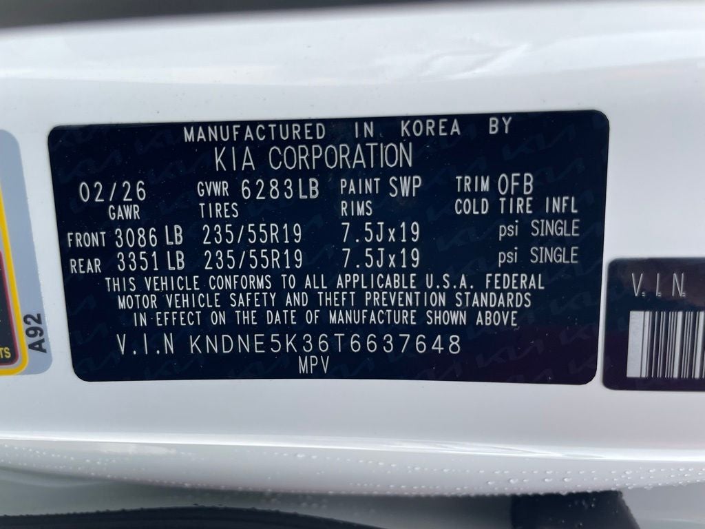 2026 Kia Carnival SX