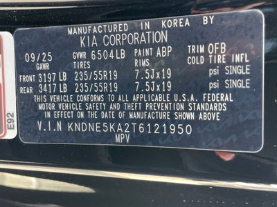 2026 Kia Carnival Hybrid SX