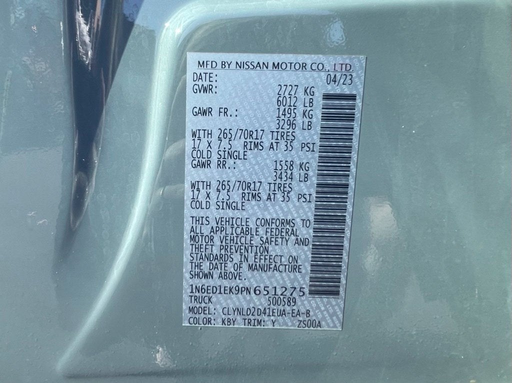 2023 Nissan Frontier PRO-4X Pro Premium Pkg, Tech Pkg, Sunroof, Leather, Conve