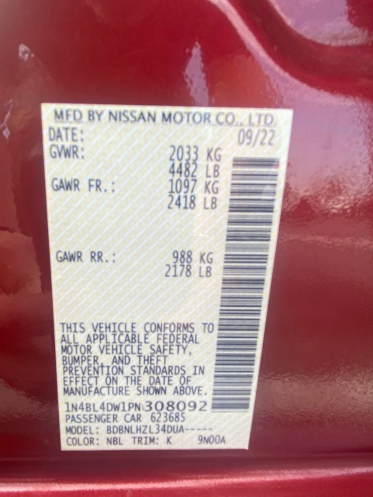 2023 Nissan Altima 2.5 SV