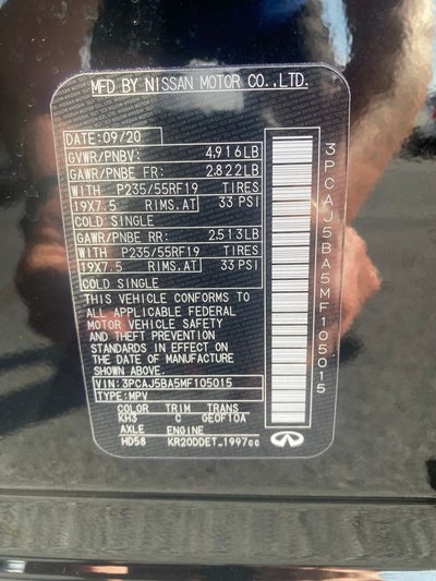 2021 INFINITI QX50 LUXE