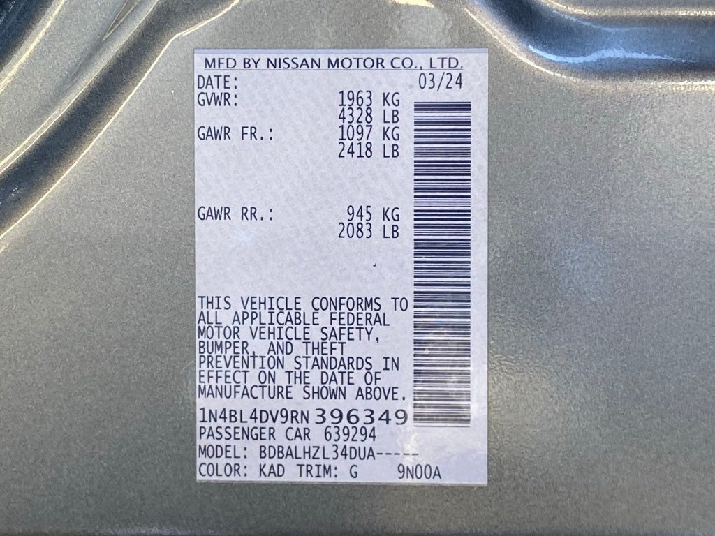 2024 Nissan Altima 2.5 SV