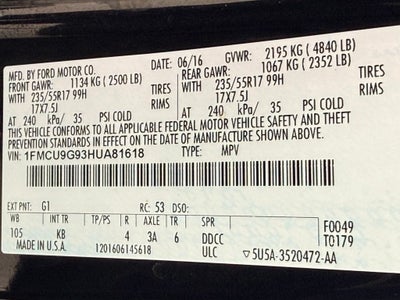 2017 Ford Escape SE