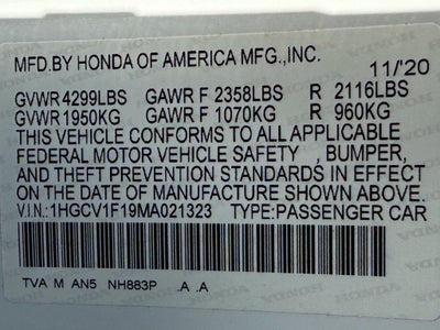 2021 Honda Accord LX - CLEAN CARFAX HISTORY