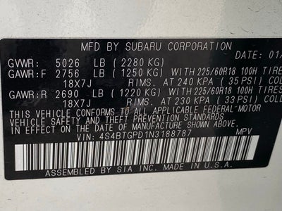 2022 Subaru Outback Touring XT