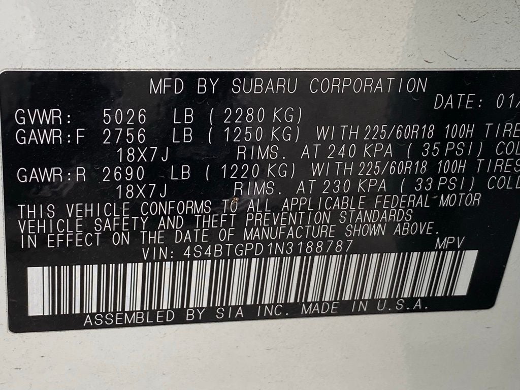 2022 Subaru Outback Touring XT