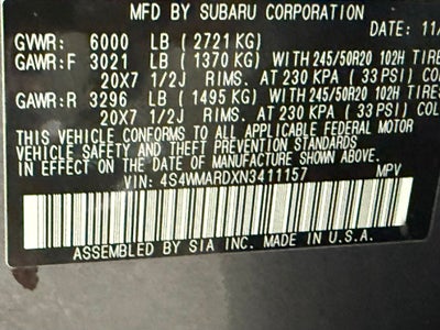2022 Subaru Ascent Touring HEATED VENTILATED FRONT SEATS