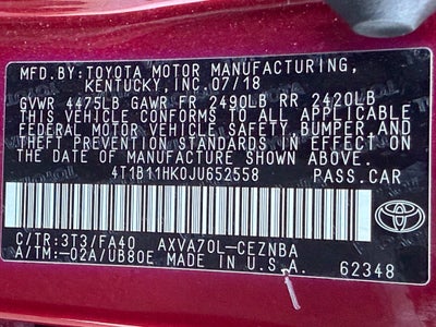 2018 Toyota Camry LE