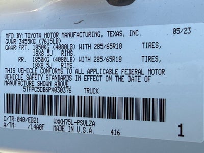 2023 Toyota Tundra Hybrid TRD Pro - 4WD / PANORAMIC SUNROOF
