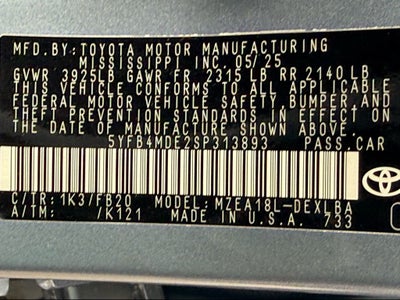 2025 Toyota Corolla LE