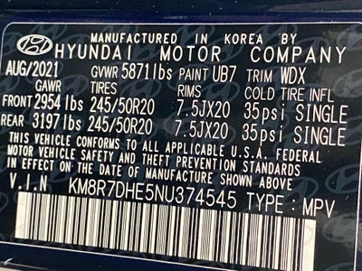 2022 Hyundai Palisade Calligraphy RARE COLOR