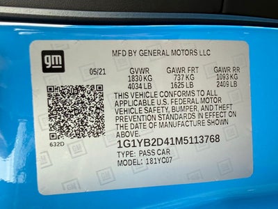 2021 Chevrolet Corvette Stingray 2LT