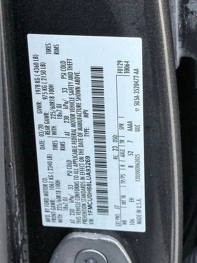 2020 Ford Escape SEL