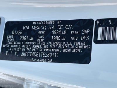 2026 Kia K4 LXS