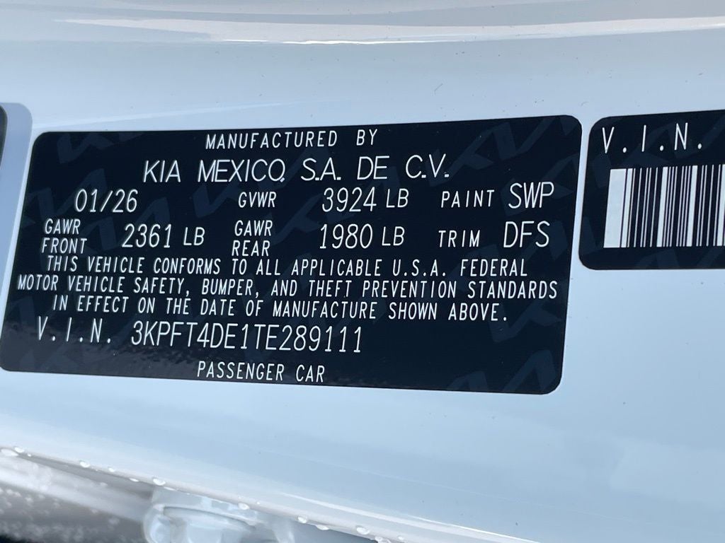 2026 Kia K4 LXS