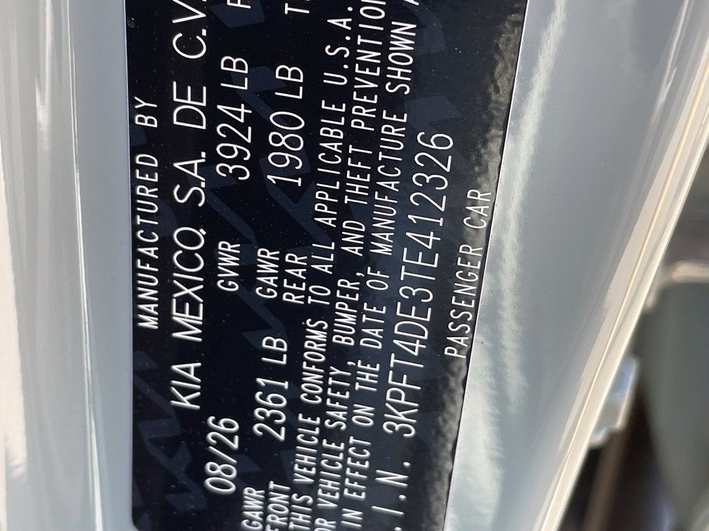 2026 Kia K4 LXS