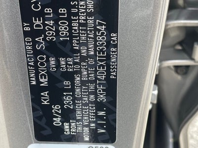 2026 Kia K4 LXS