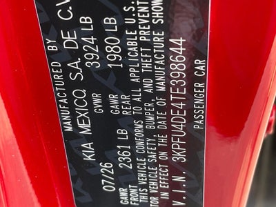 2026 Kia K4 EX