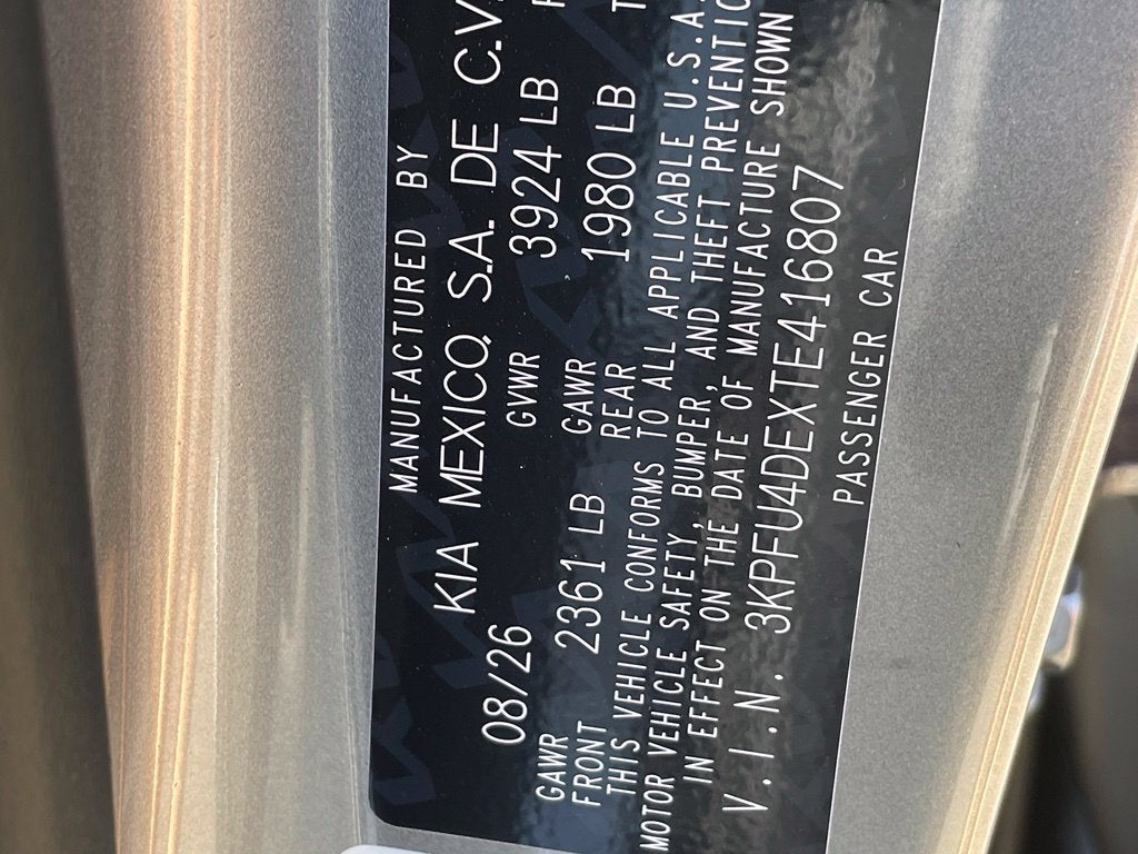 2026 Kia K4 EX