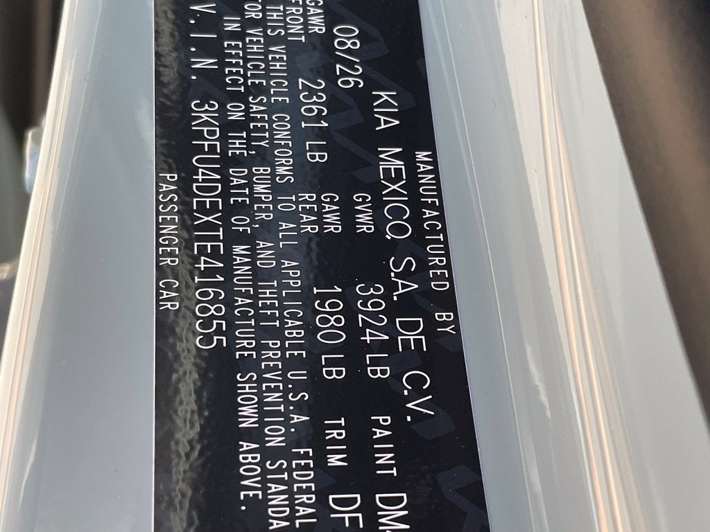 2026 Kia K4 EX
