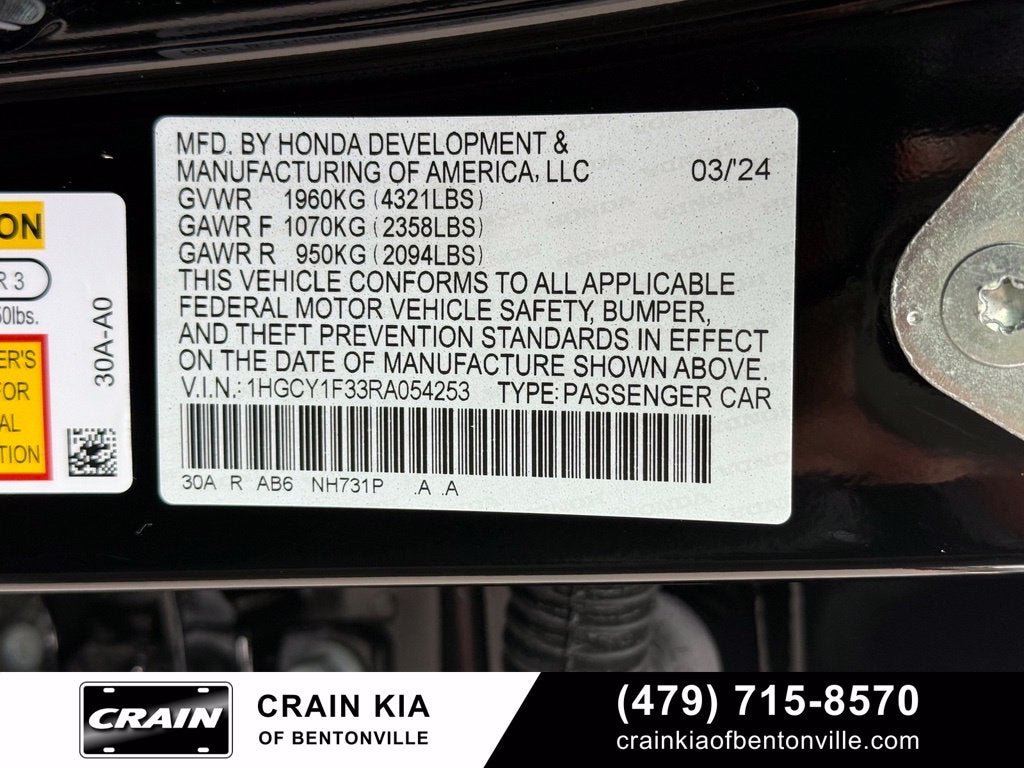2024 Honda Accord EX - SUNROOF / CLEAN CARFAX