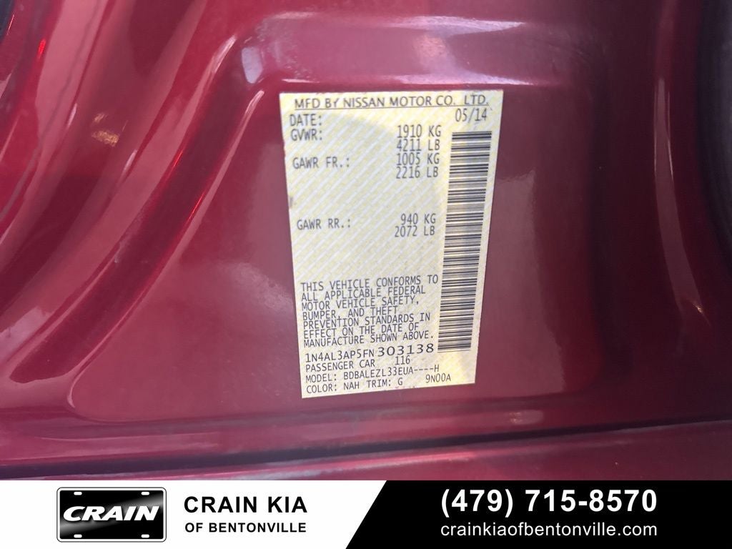 2015 Nissan Altima 2.5 S