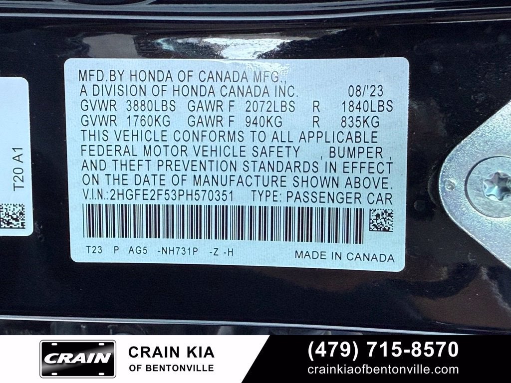2023 Honda Civic Sport - CLEAN CARFAX / ONE OWNER