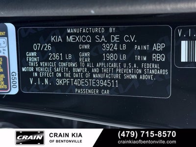 2026 Kia K4 LXS