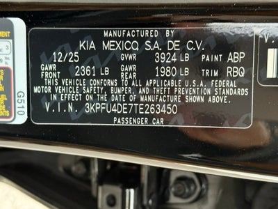 2026 Kia K4 EX