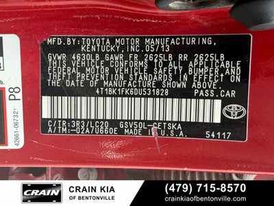 2013 Toyota Camry SE - AS-IS