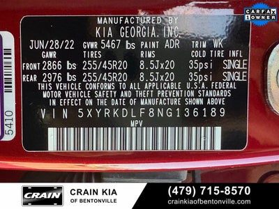 2022 Kia Sorento X-Line SX Prestige - KIA CPO / AWD / PANORAMIC SUNROOF