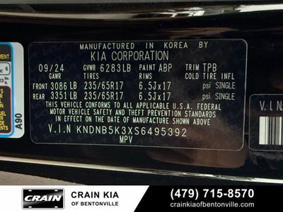 2025 Kia Carnival LXS - KIA CPO / CLEAN CARFAX / ONE OWNER