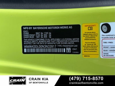 2022 MINI Cooper S Signature - CONVERTIBLE / CARFAX ONE OWNER