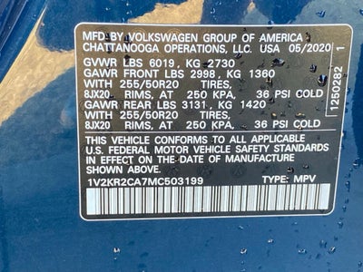2021 Volkswagen Atlas 3.6L V6 SE w/Technology