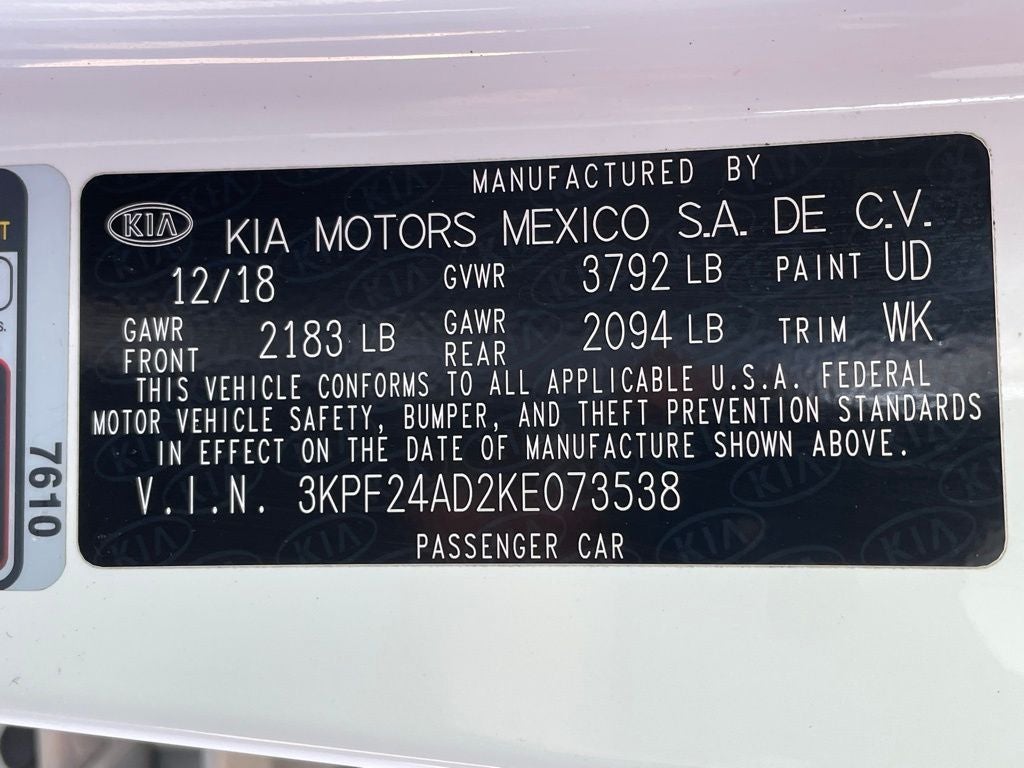 2019 Kia Forte LXS