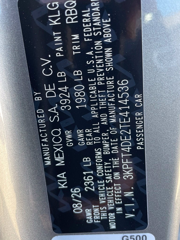 2026 Kia K4 LXS